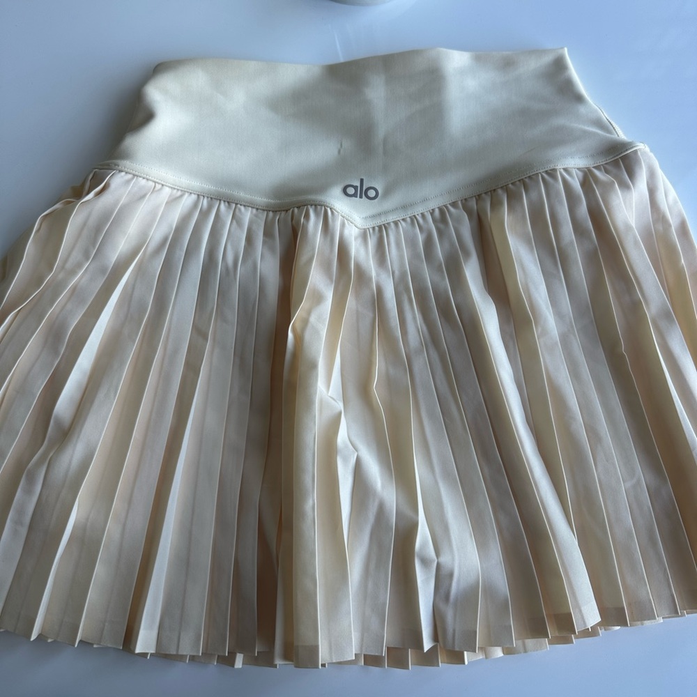 Alo Yoga Grand Slam Tennis Skirt French Vanilla